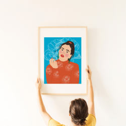 Plakat Rosalia Blue 30x40