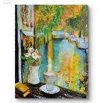 Cappuccino,  obraz akrylowy na płótnie,  50x40x1cm  - 