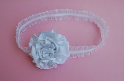 Opaska niemowlęca - "Satynowa biel"