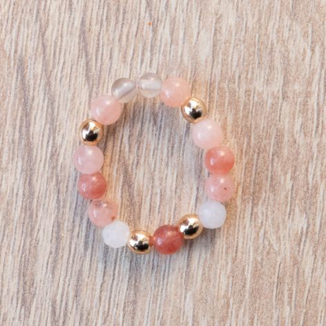 pierścionek agat hematyt kamień księżycowy