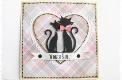 Kartka na ślub z kotkami