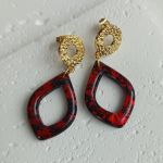 "Carnaval" no.1 - kolczyki z gliny polimerowej. - na wieczór