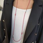 Naszyjnik Boho Koralikowy Maki Perły i Róże - 