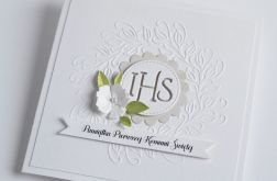 Pamiątka Komunii hostia w wianuszku