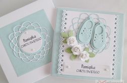 Kartka PAMIĄTKA CHRZTU z bucikami #3