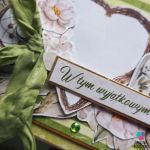 Zielona kartka ślubna w stylu boho, 104 - ZIelona kartka ślubna