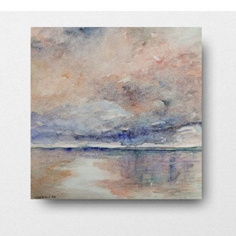 Pejzaż 44-akwarela formatu 20/20 cm 