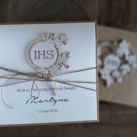 Rustic box Komunia IHS 14x14