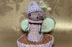 Aniołek i ptaszek - dekoracja