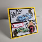 Personalizowana kartka ręcznie robiona na urodziny Hot Wheels - Personalizowana kartka ręcznie robiona na urodziny Hot Wheels