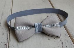 Opaska niemowlęca - Szara elegancja