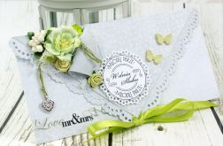 Kartka ślubna- wiosenne serducho