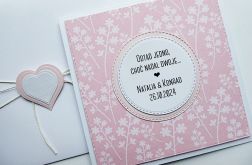 Kartka ślubna ręcznie robiona kartka na ślub minimalistyczna