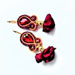 Red Hot Flowers kolczyki sutasz - 