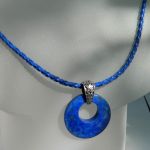 Lapis lazuli, kółeczko z dziurką, wisiorek - 