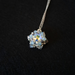 Błękitny Naszyjnik "Crystal Vitrail" - Naszyjnik z koralików i kryształków