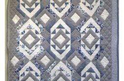 Quilt, patchwork "w szarości"