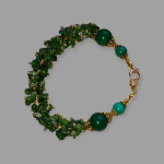 Bransoletka z Diopsydu "Wachlarz Zieleni" - Bransoletka z luksusowego Diopsydu