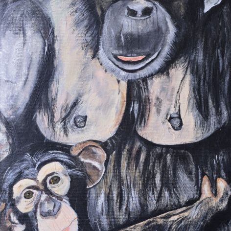 Obraz akrylowy na płótnie pt Trzymam się mamy,  60x40x1cm 