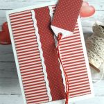 Kartka na walentynki z misiem „Kocham Cię” - Tył kartki i tył etykietki