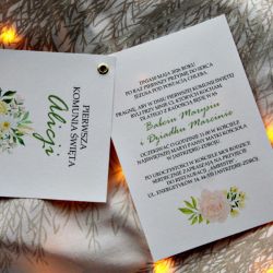 Zaproszenie komunijne - Wiosenne Kwiaty 5