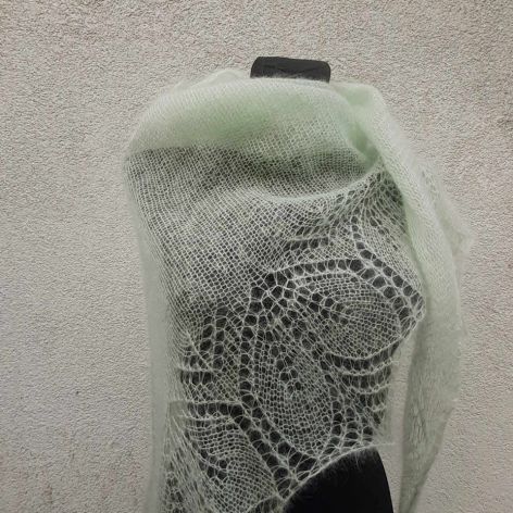  Lody pistacjowe chusta moher/jedwab