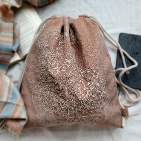 Ręcznie haftowany plecak torba 2w1