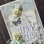 Mr & Mrs - kartka ślubna z motylem - Mr & Mrs - detal I