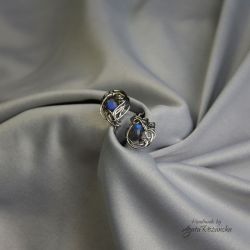 Regulowany pierścionek niebieski labradoryt