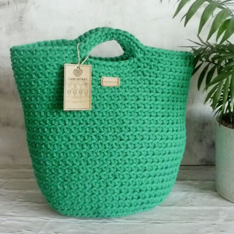 Duża torba na zakupy, shopper bag,zielona