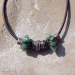 Graniasta zieleń - męski/damski naszyjnik