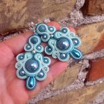 Kolczyki soutache Zielono-Miętowe - 