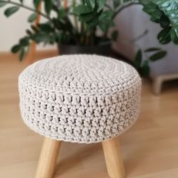 Pokrowiec na taboret,stołek w stylu skandynawskim 40cm.