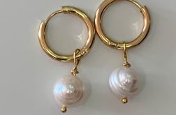 Kolczyki z dużymi naturalnymi perłami