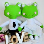 Para ślubna - żabki duże - na zamówienie - To zabawki na zamówienie - nie muszą byc to żabki