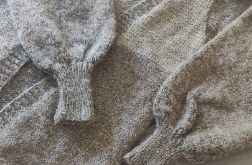 Szary kardigan sweter wełna merino alpaka rozmiar S