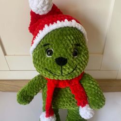 Grinch  szydełkowa zabawka.