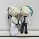 Młoda para jednorożce ślubne ręcznie robione prezent - jednorożce ślubne