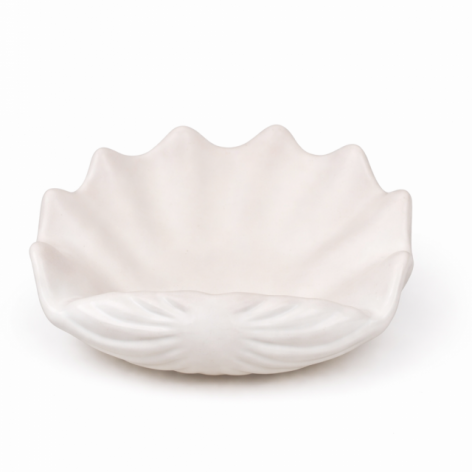 Świecznik gipsowy „Muszla Syreny” – na świecę tealight