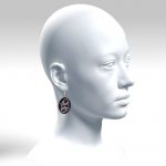 Kolczyki gotyckie z żywicy z kotem 058 - 