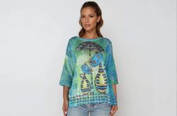 Sweter z kotami ,elegancki kardigan damski