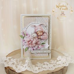 Kartka narodziny gratulacje "Magnolia3"GOTOWA