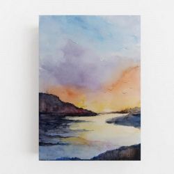 Pejzaż-akwarela A4.