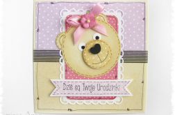 Kartka urodzinowa z misiem