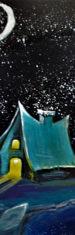 "Domek elfów" obraz akrylowy na płótnie 70x50
