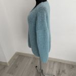 Lekki sweter oversize (alpaka z jedwabiem) - sweter mgiełka