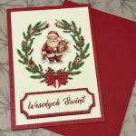 Kartka Świąteczna Boże Narodzenie CC_04 - Świąteczna kartka handmade z Mikołajem