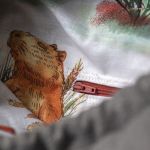 Duża szara patchworkowa torba z kominem - 