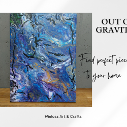 Ręcznie malowany pouring struktura 40 x 50 cm