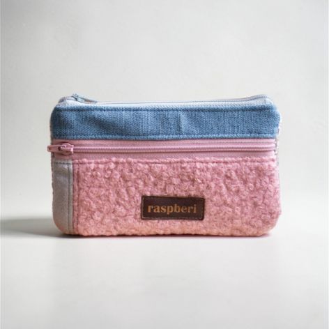 Niebiesko-różowy portfelik